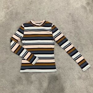 Striped Long Sleeve Top - Multicolor